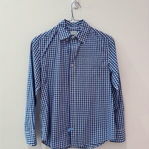 Crewcuts Blue and White Gingham Casual Button Down Shirt